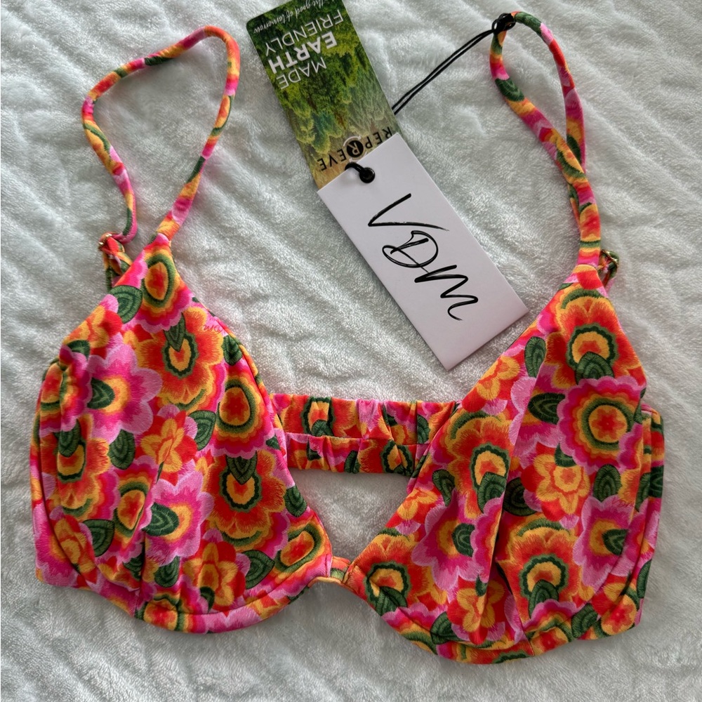 VDM the Label Heidi Bikini Top Mod Floral